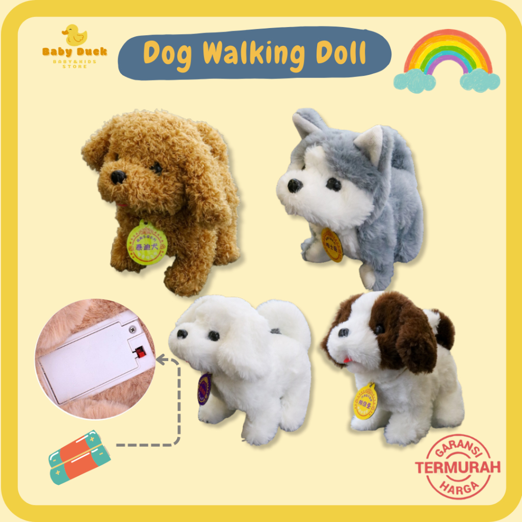 Dog Walking Doll Boneka Anjing Mainan Bayi Boneka Anak Boneka Murah Boneka Bergerak Boneka Anjing Be