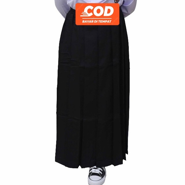 TOP MURAH ROK HITAM SERAGAM ANAK SEKOLAH SD PEREMPUAN POLOS PANJANG BAHAN DRILL TEBAL