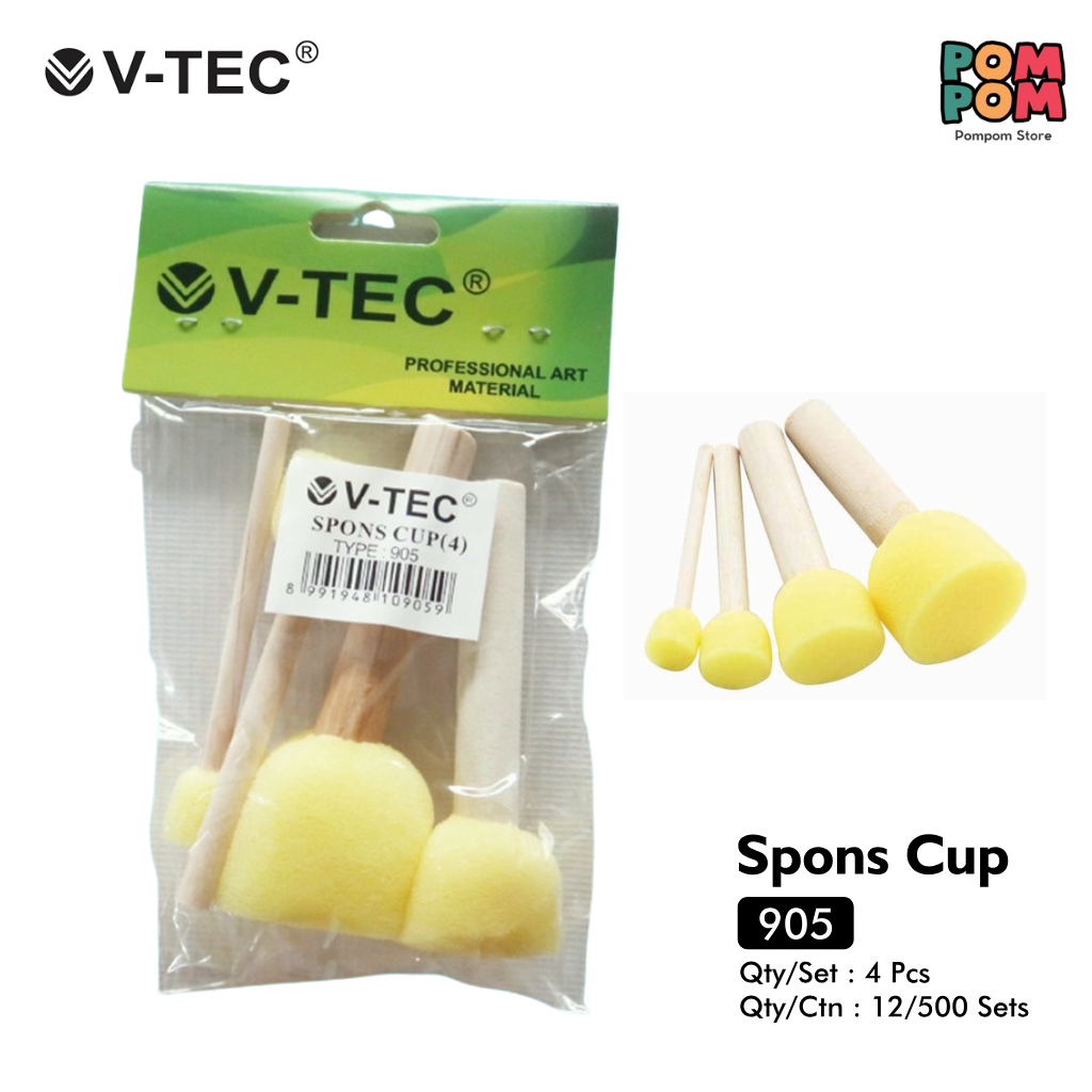 

Spons Cup Spons Lukis Isi 4pcs V-Tec Type 905