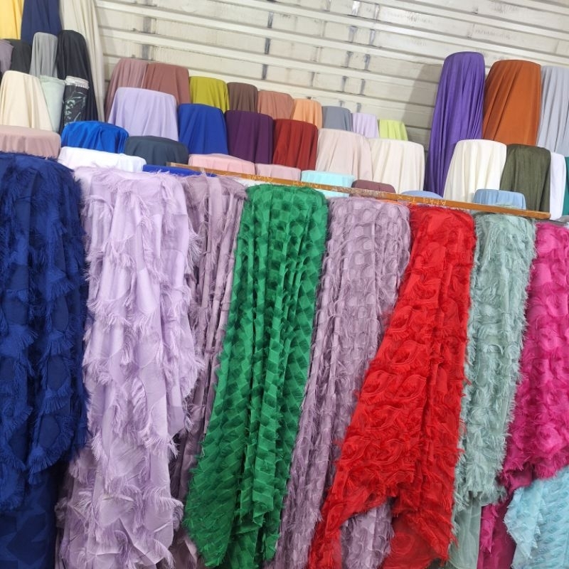 promo kain sifon rubia bulu kucing motif aftrak