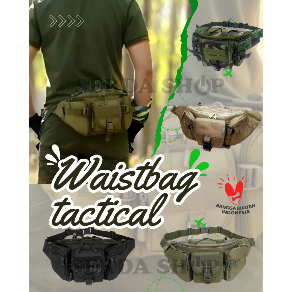 Tas Pinggang Selempang Tactical Pria Militer Army