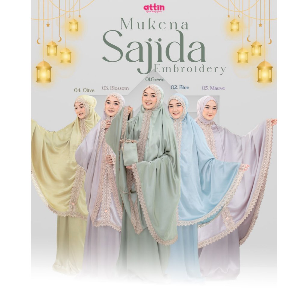 ATTIN MUKENA SAJIDA EMBROIDERY | Mukena Dewasa