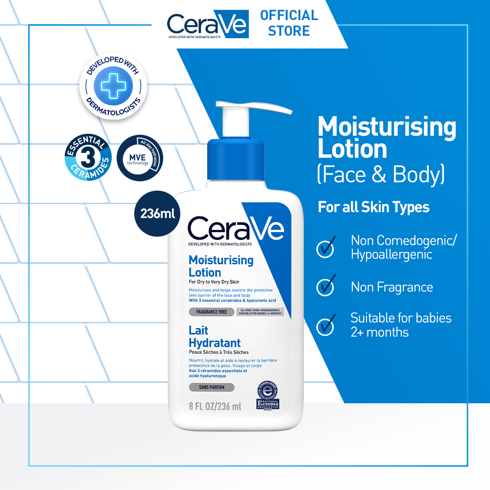 CeraVe Daily Moisturising Lotion 236ml � Skin Barrier Repair Moisturizer with Ceramide for Dry to Ve