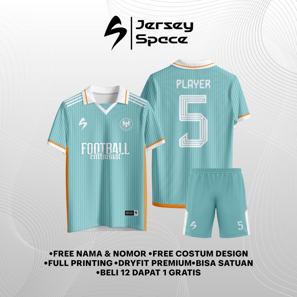JS46 - JERSEY CUSTOM FUTSAL SEPAKBOLA VOLI FREE DESIGN LOGO SPONSOR