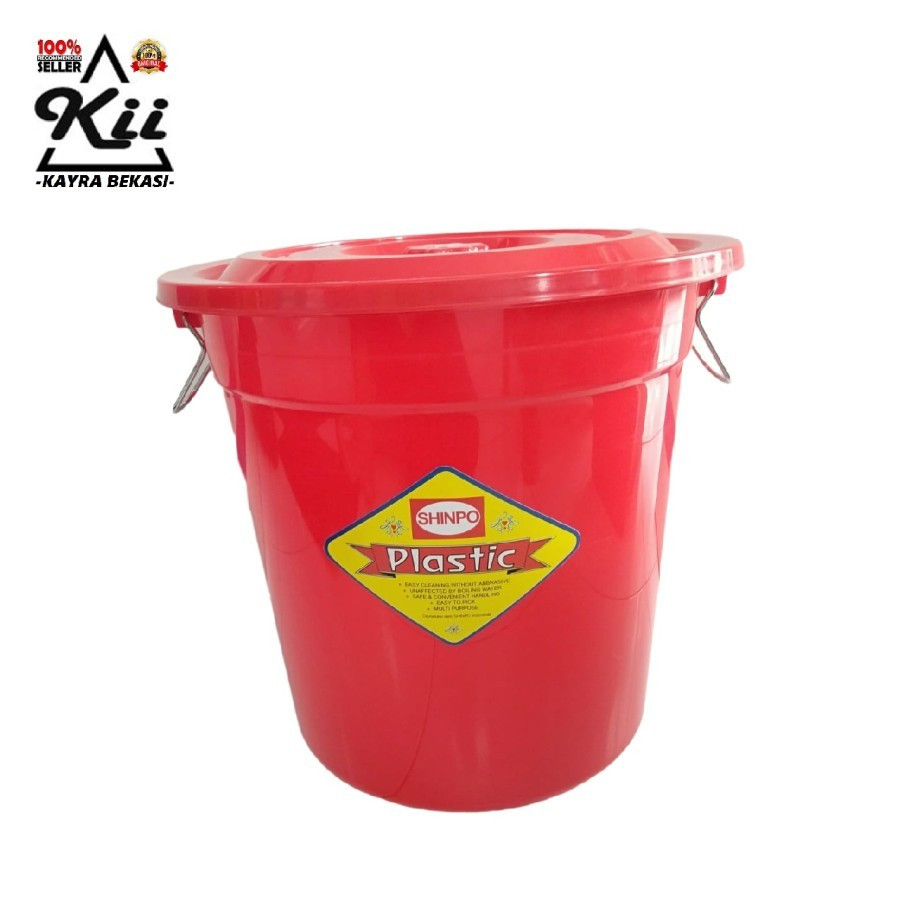 Shinpo Ember Tutup 40&30 L - Shinpo Ember Plastik - Ember Tutup Besar