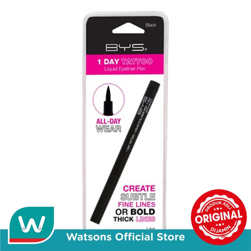 BYS 1 Day Tattoo Liquid Eyeliner Pen Black 1.5ml