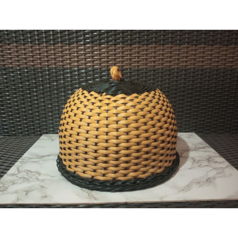 TUDUNG SAJI MINI/PENUTUP MAKANAN/TUDUNG SAJI ESTETIK/ANYAMAN ROTAN SINTETIS