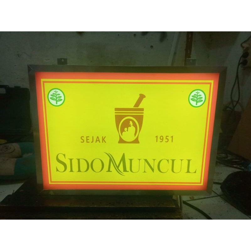 Neon Box Akrilik Sidomuncul 2 muka Bebas design
