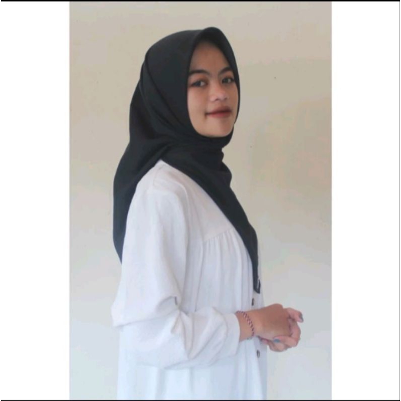 Hijab paris premium warna Hitam/krudung paris jadul premium/jilbab paris jadul premium