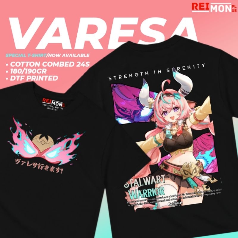 T-Shirt / Kaos Baju Game Varesa Genshin Impact