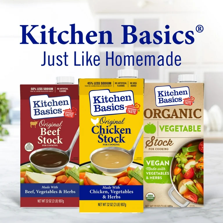 

KITCHEN BASICS Stock 32oz chicken stock beef stock kaldu masak