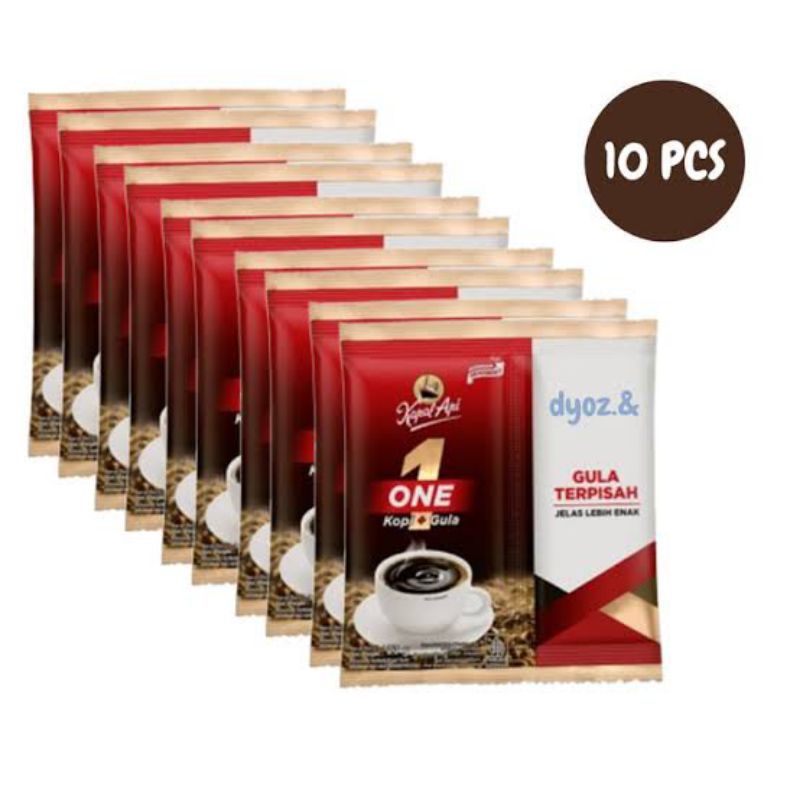 

Kapal Api Kopi One + Gula Terpisah 10 x 23 Gram Kapal Api One Gula Terpisah Isi 10 Bungkus