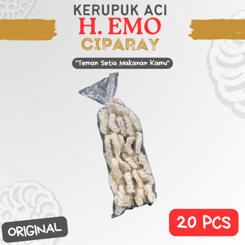

Kerupuk Aci H. EMO Ciparay isi 20 Pcs / Kerupuk Putih / Kerupuk EMO / Kerupuk Kaleng