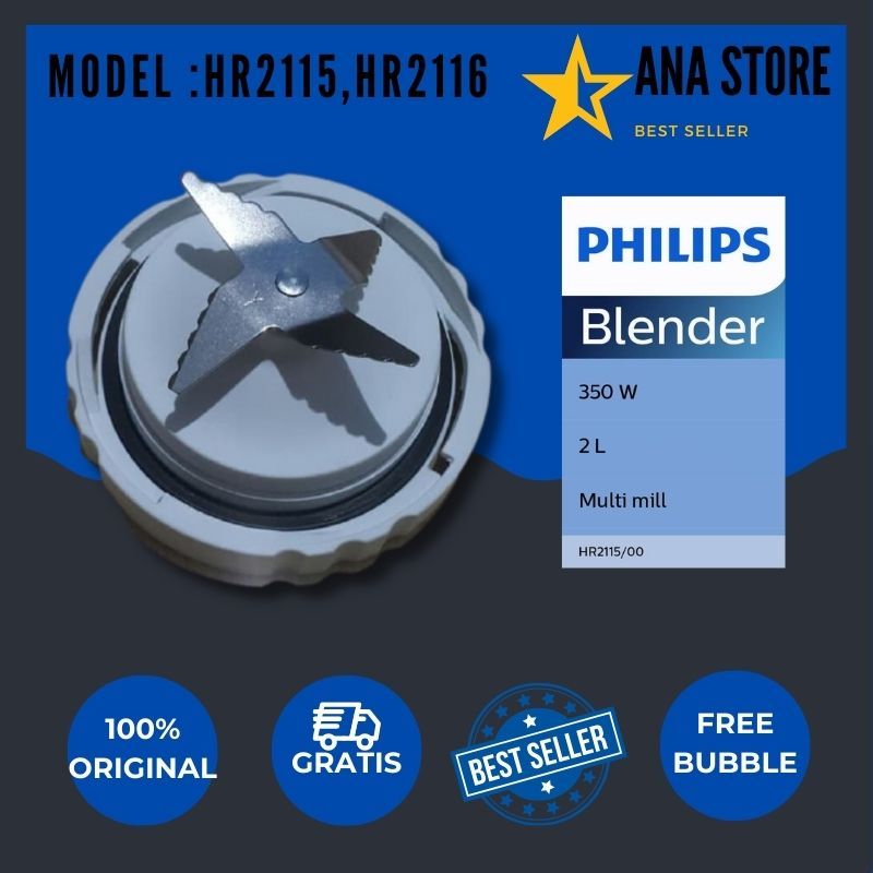 Pisau Tabung Blender Hr2115 Hr2116 Original Philips