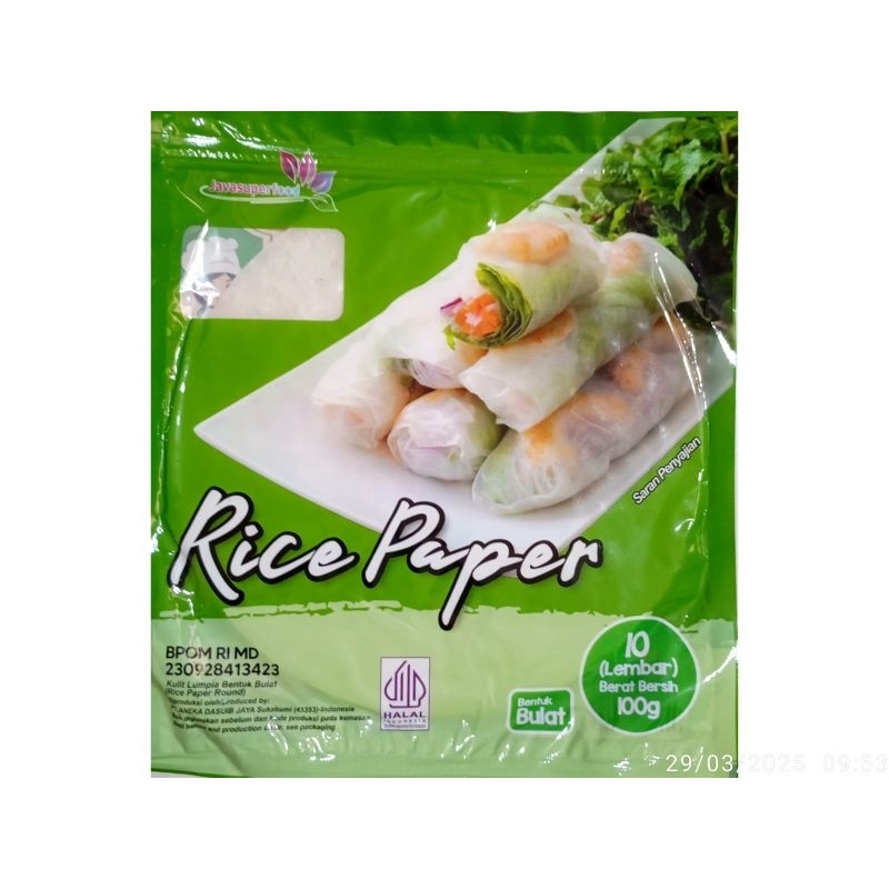 

vietnam rice paper (kulit lumpia) 10 L bulat