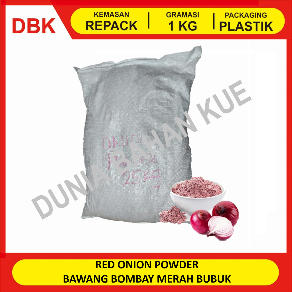 

BAWANG BOMBAY MERAH BUBUK - REPACK 1 KG / RED ONION POWDER / BAWANG BOMBAI BUBUK