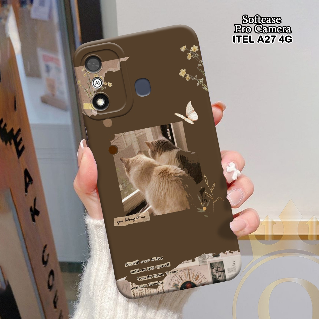 Softcase ITEL A27 4G - ORORA - Casing ITEL A27 4G  - Motif case Catss - ITEL - Softcase ITEL A27 4G 