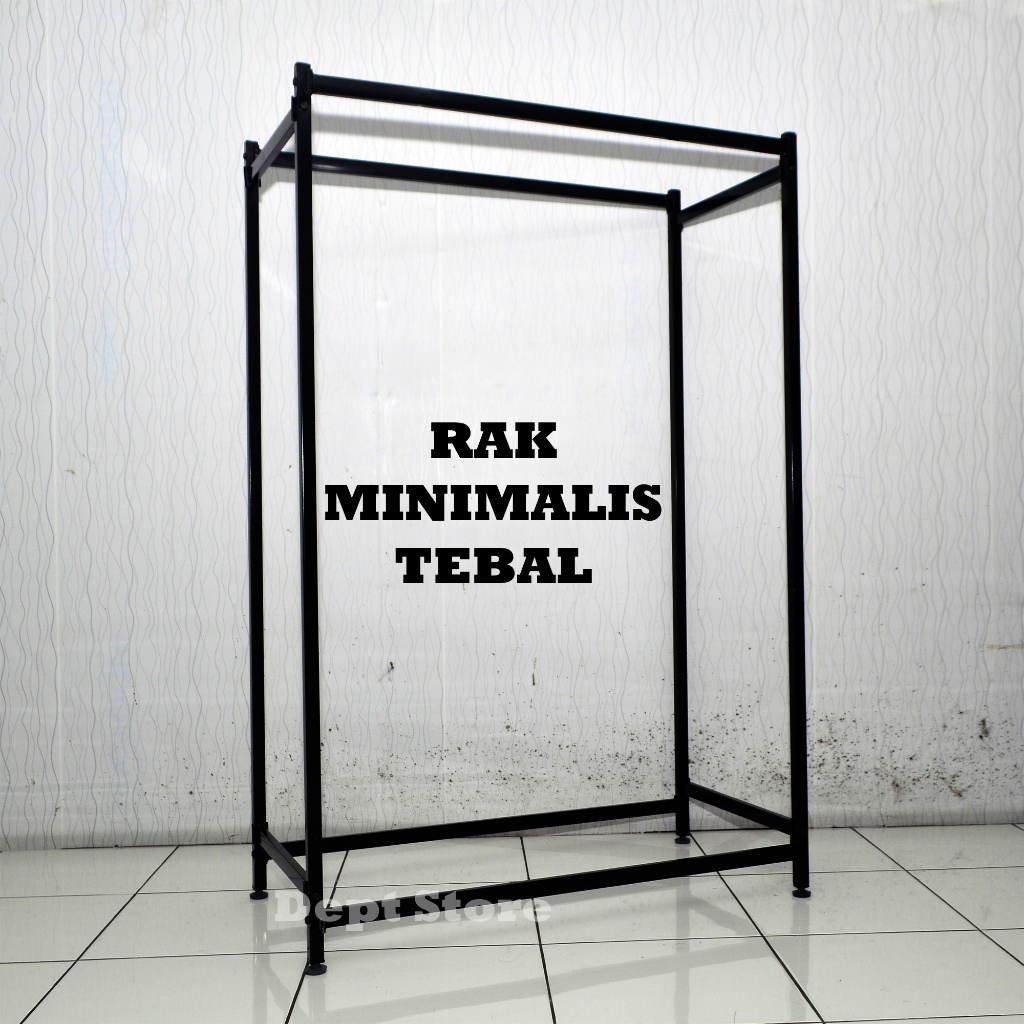 Rak Gantungan Baju Minimalis Double 2 Sisi Gawangan - Gawang Baju Celana