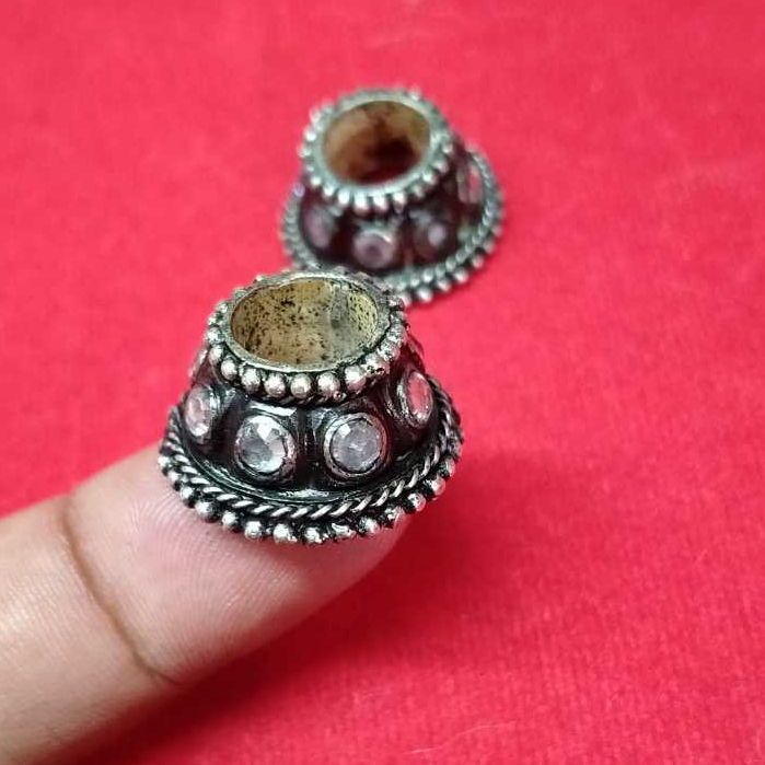 Mendak Cincin Keris Hitam Hiasan Permata Batu Yakut Asli antik