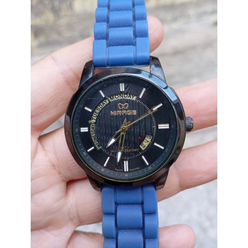 jam tangan Mirage japan Quartz second bekas preloved original
