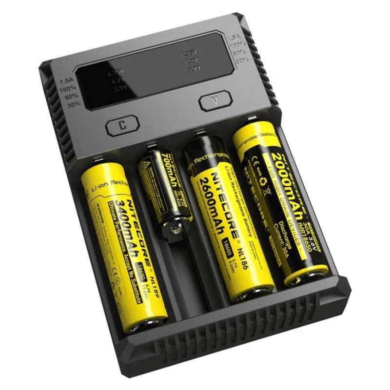 Nitecore I4 New Digicharger LCD Charger Digital Universal All Baterai | Charger Baterai