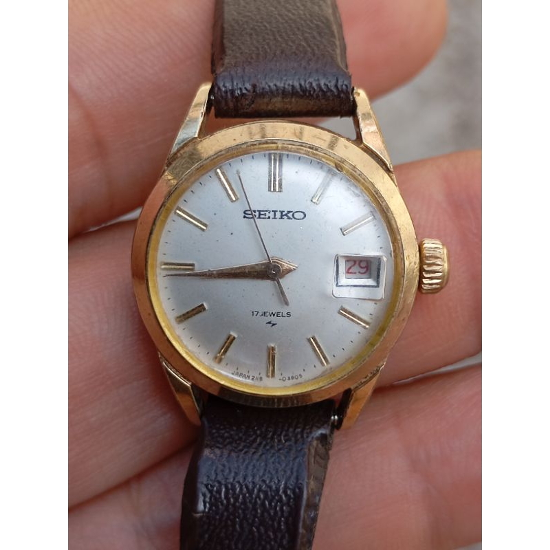 jam tangan cewek seiko 2118 0330 manual winding preloved second ori