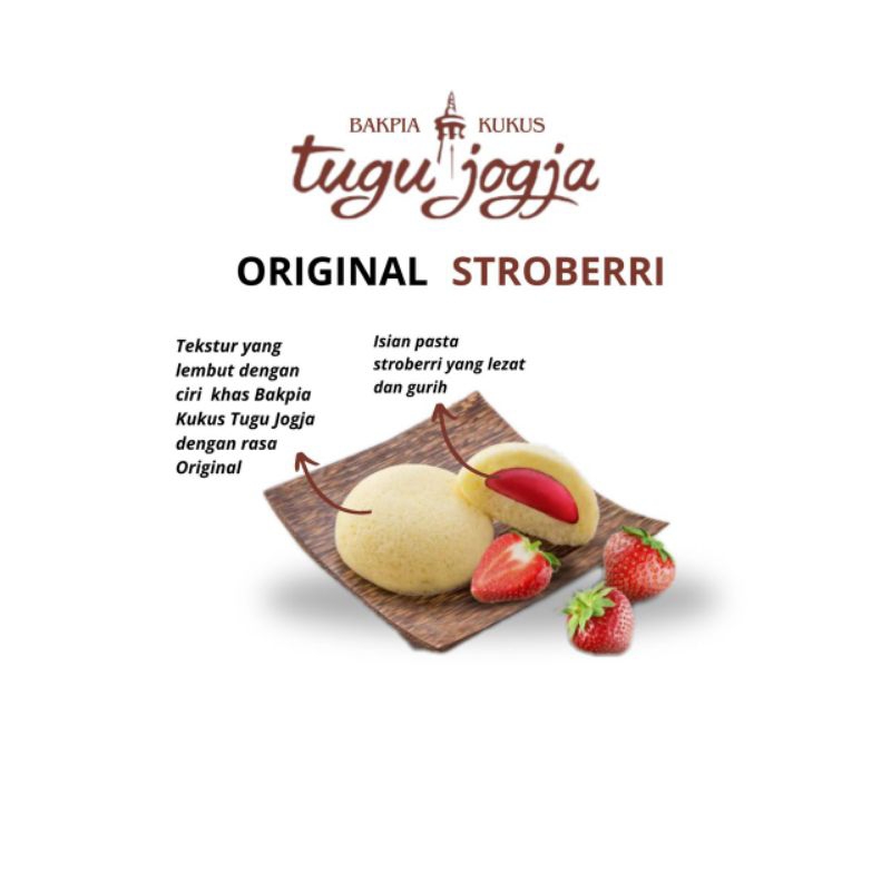 

Bakpia kukus tugu jogja varian Original Stroberri