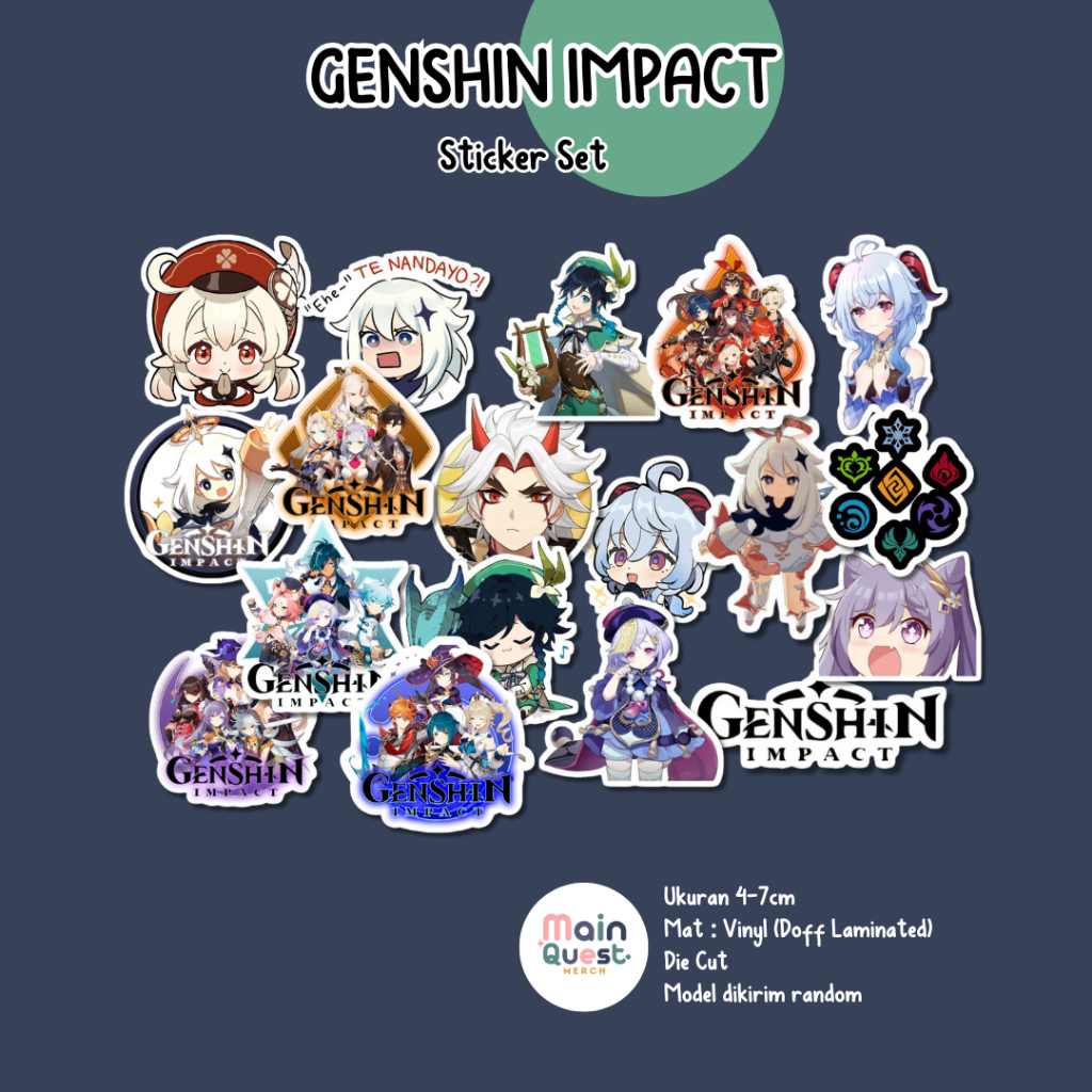 

Sticker Genshin Impact | Sticker Aesthetic / Sticker Tumblr / Sticker Laptop / Sticker Anti Air / Sticker Vinyl Die Cut / Sticker Kpop / Sticker Cute