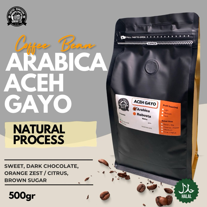 

Biji Kopi Arabica Aceh Gayo Spciality Original 500gr | Arabica Coffee Bean Aceh Gayo Speciality Original 500gre