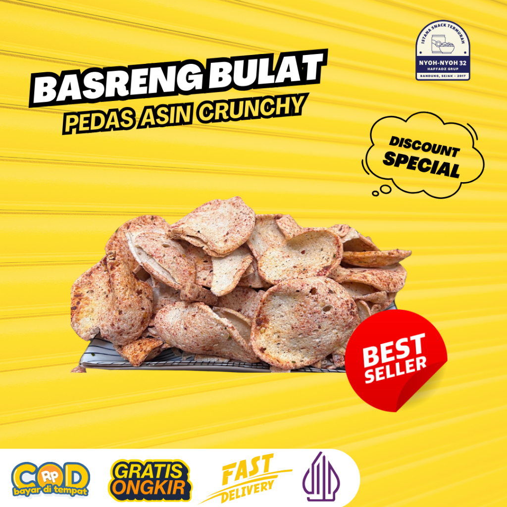 

Basreng Cikruh Bulat Pedas – Camilan Renyah dengan Rasa Pedas Nagih Food Snack Keripik Cemilan Goreng Makanan Kripik