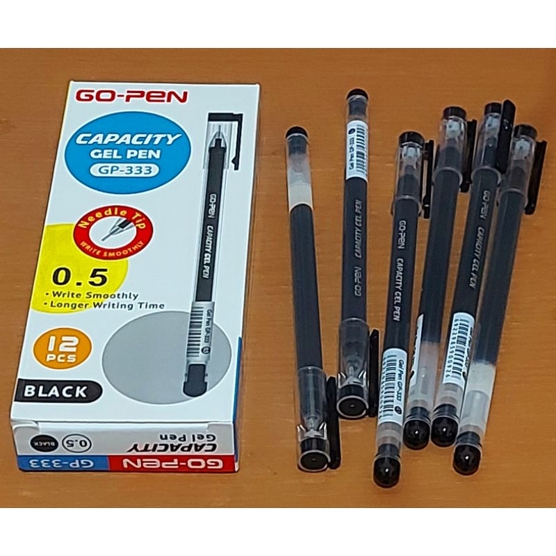 

(1 Pak=12 biji) Bp Gel Go-Pen 0.5 Hitam/Bp Go-Pen 333/Bulpen Gel/Pulpen Go-Pen
