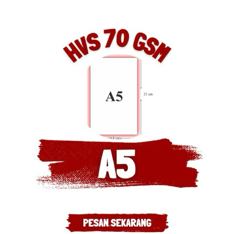 

PRINT KERTAS HVS UKURAN A5 70gram