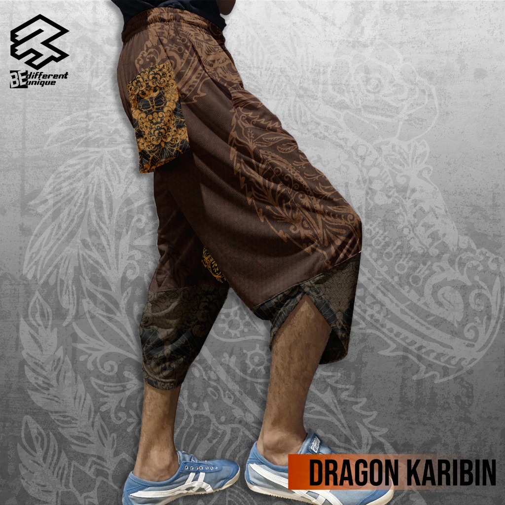 Harem Pants / Celana Harem Casual Pria Wanita Motif Fullprint Dragon Karibin