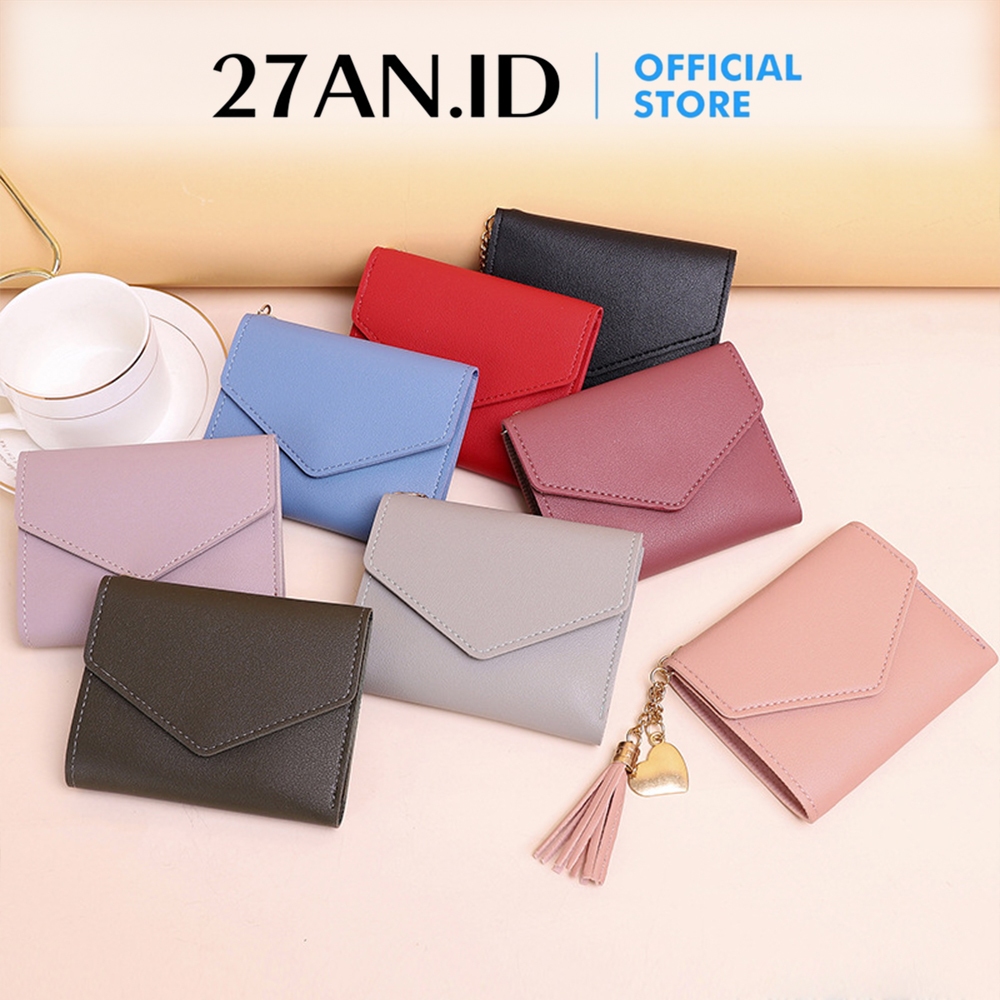 PREMIUM ( 27AN.ID ) DOMPET LIPAT WANITA 8602 DOMPET MINI WANITA SIMPLE / DOMPET WANITA KOREAN STYE