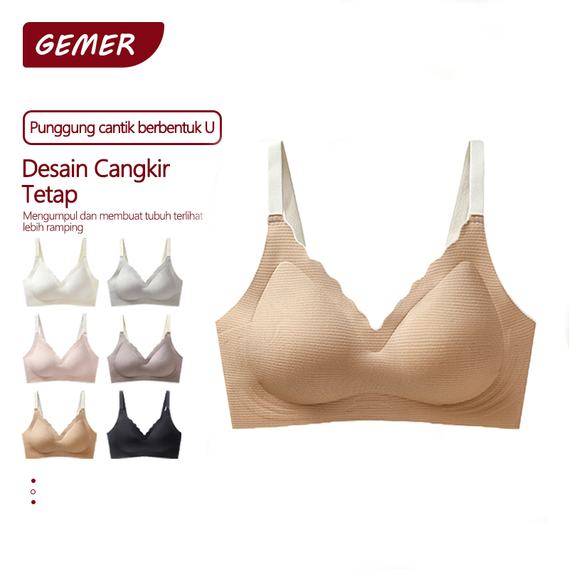GEMER Bra Push Up Seamless Premium - Bra Lingerie - Bh Bra Tanpa Kawat Bra Wanita Pakaian Dalam