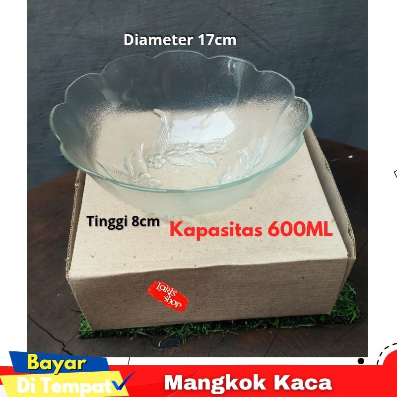 Mangkok Kaca Kecil Free Box Kotak