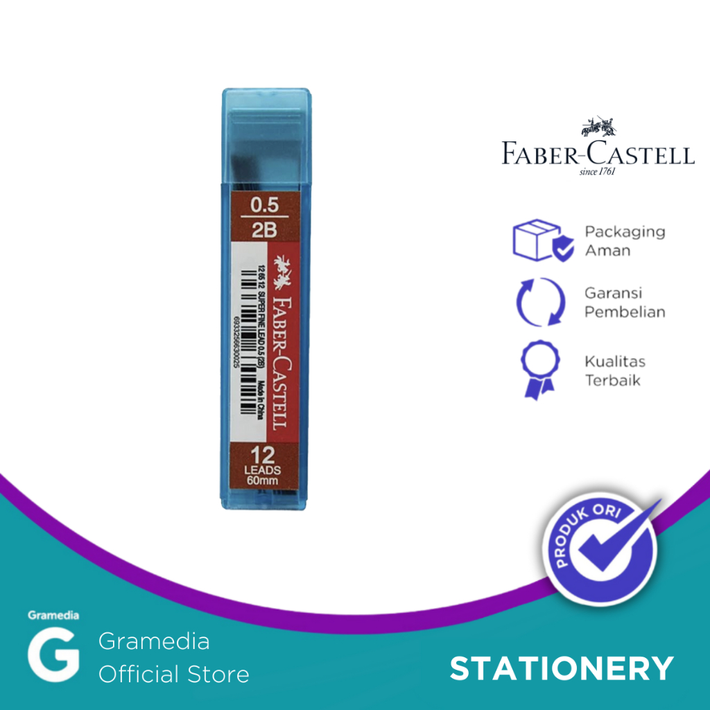 

Faber Superfine Lead 0.5 2B Blue Tube 12651251