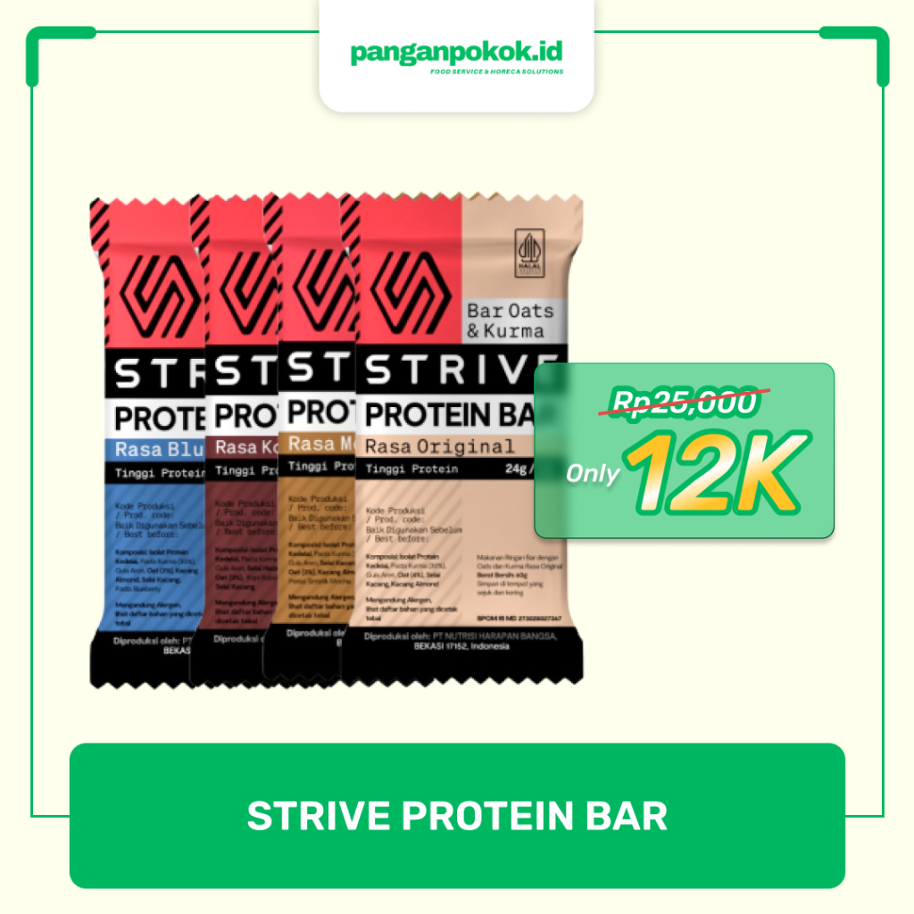 

[ED AGUSTUS 2025] Strive Protein Bar Oats dan Kurma 24gr