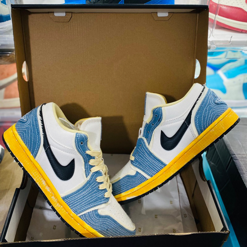 AJ1 Low SE WRMK Sashiko Denim 100% Original Materials