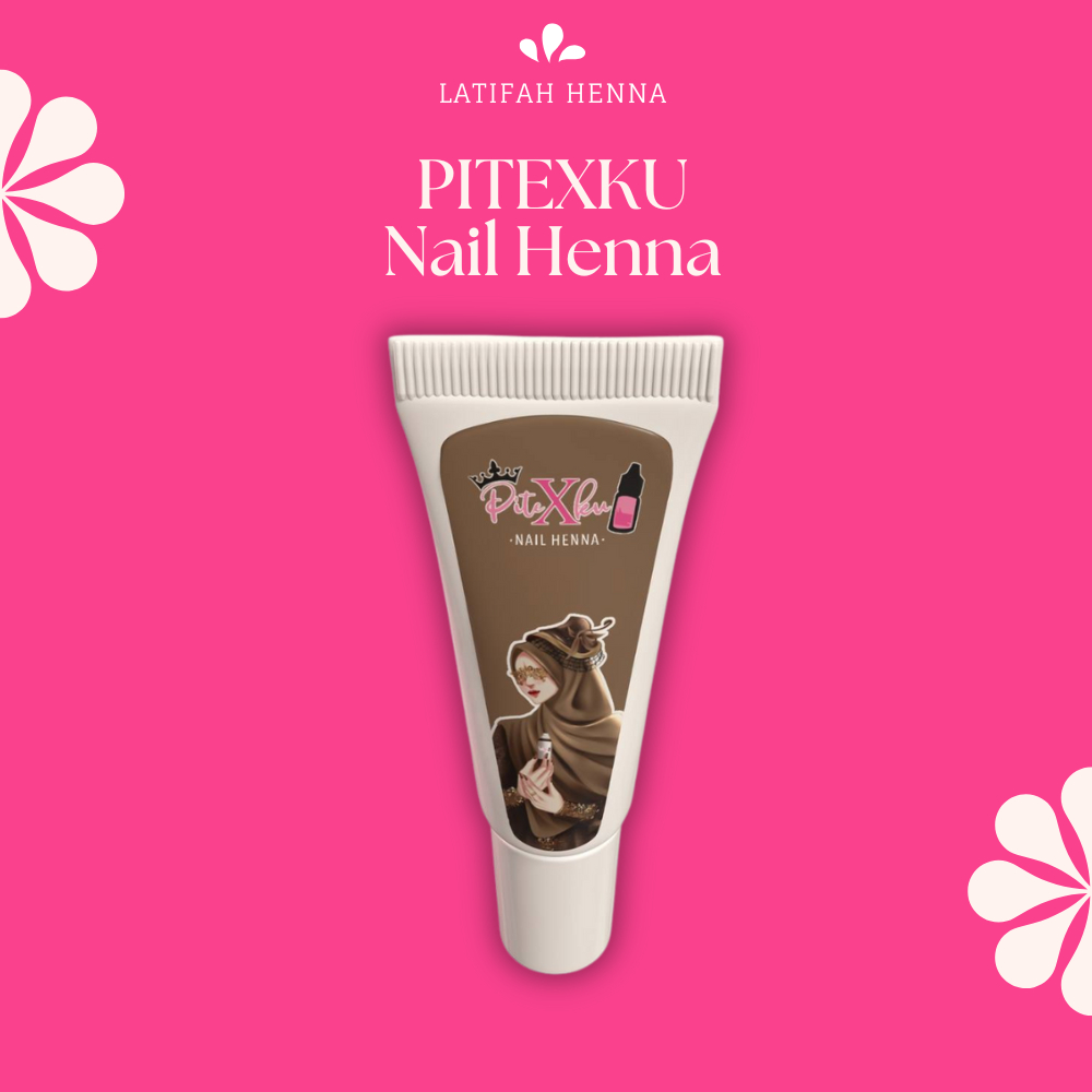 PiteXku Nail Henna Coklat Cat Pewarna Kutek Kuku Muslimah Halal Bisa untuk Sholat