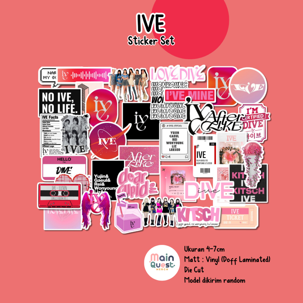 

Sticker Ive | Sticker Aesthetic / Sticker Tumblr / Sticker Laptop / Sticker Anti Air / Sticker Vinyl Die Cut / Sticker Kpop / Sticker Cute