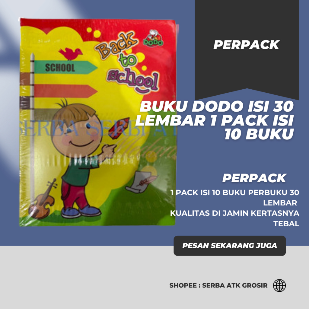 

JUAL BUKU DODO ISI 30 LEMBAR (1 PACK 10 BUKU) #BACKTOSCHOOL
