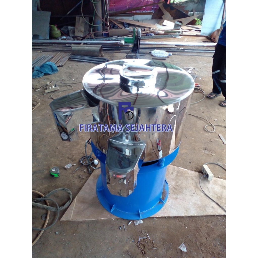 Mesin Pengayak Tepung Multiguna Mesin Pengayak Tepung Dengan 2 Mesh/Saringan (2 corong keluar)