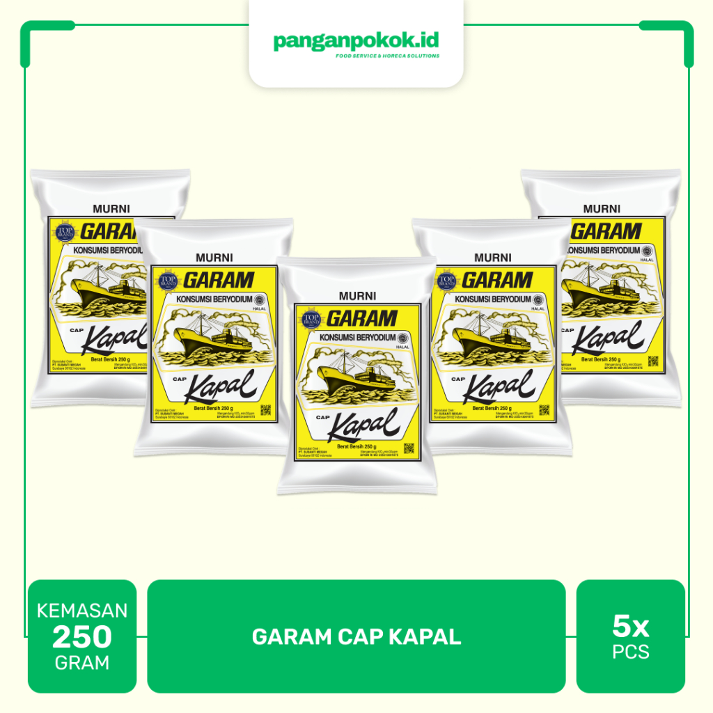

[BUNDLING 5PCS] Garam Dapur Cap Kapal 250g