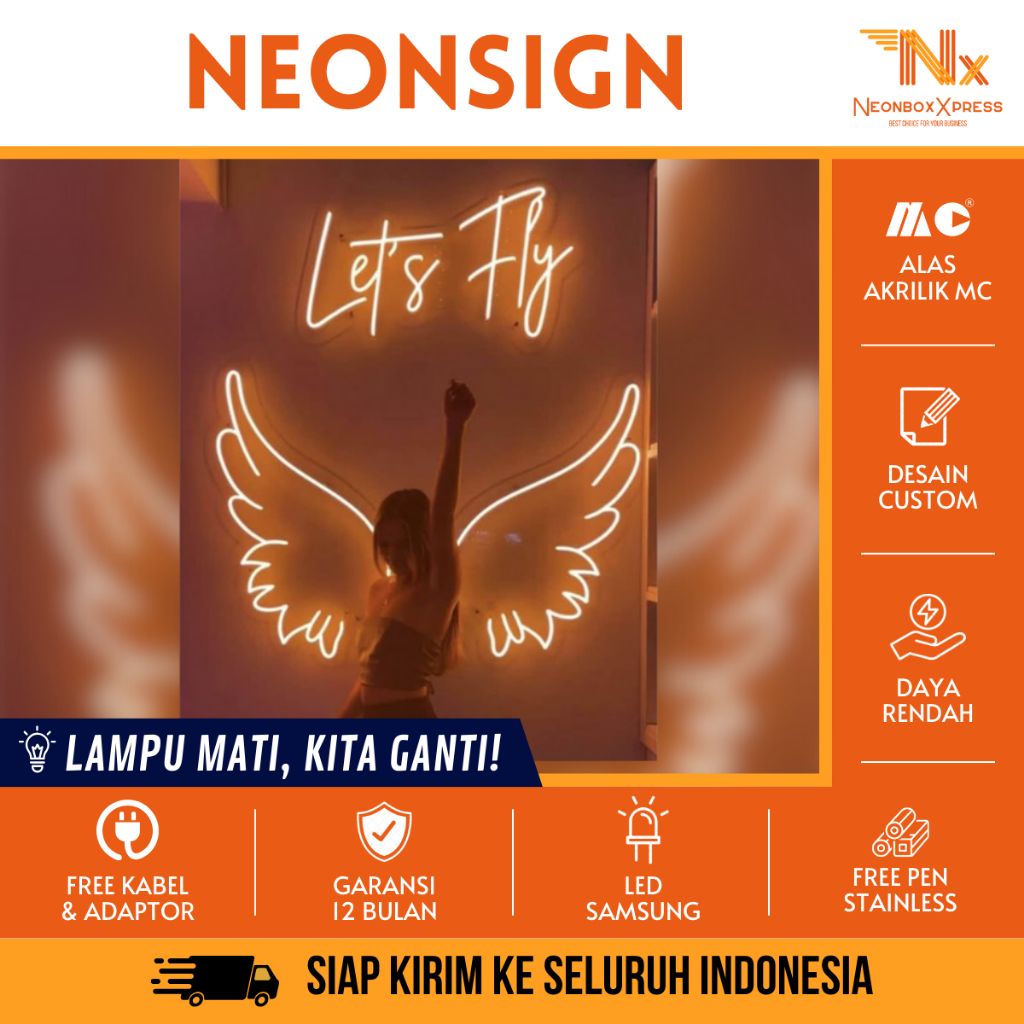 Custom Lampu Neon Sign LED Bebas Bentuk Untuk Dekorasi Ruangan Neonsign Dinding Neonsign Kamar