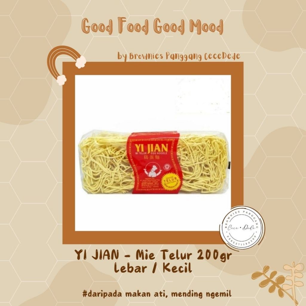 

YI JIAN - Mie Telur 200gr - Lebar / Kecil
