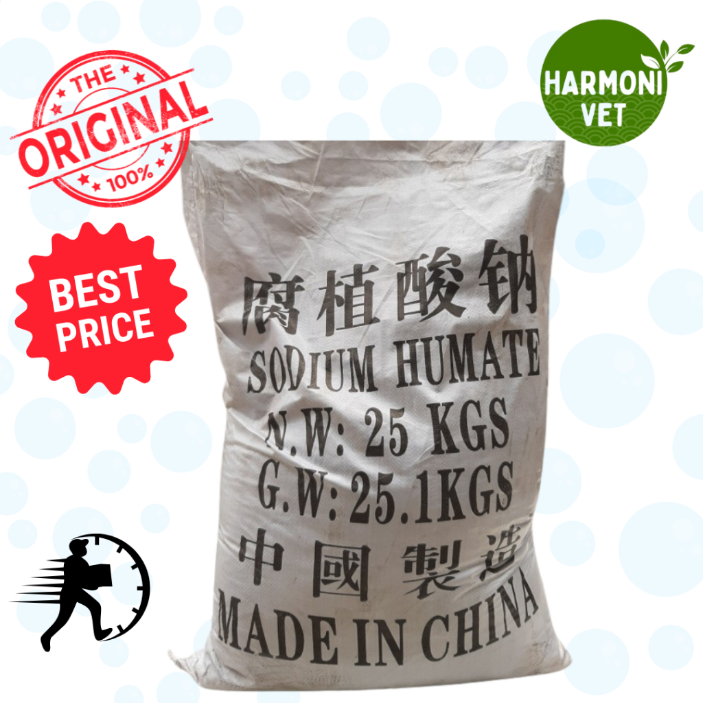 ASAM HUMAT 90%  SAK PUTIH 1KG - Humic Acid - Sodium Humat - Sodium Humate - Humid Acid - Humic Acid