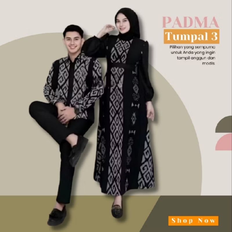 Baju Tenun Couple Prewedding Lamaran Muslim Pria Wanita