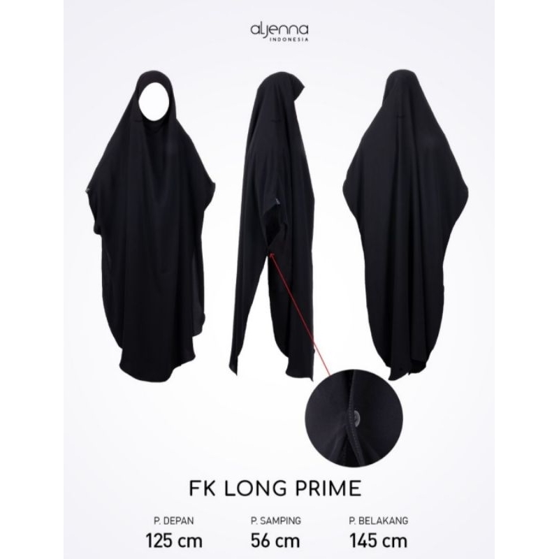 FK LT LONG TRIANGLE FK LP LONG PRIME LT JETBLACK PREMIUM KHIMAR BY ALJENNA FUSE LONG JUMBO