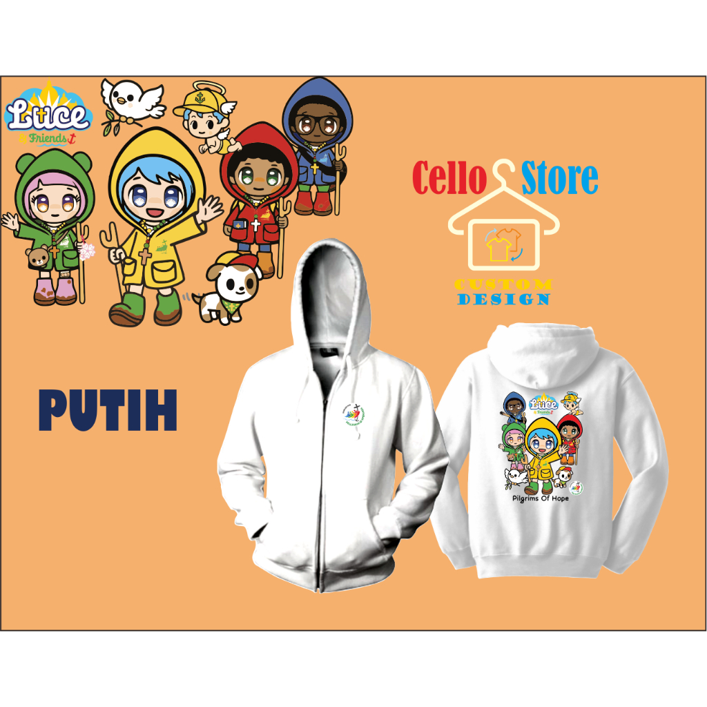 Jaket Hodie Zipper Luce and Friends type 2